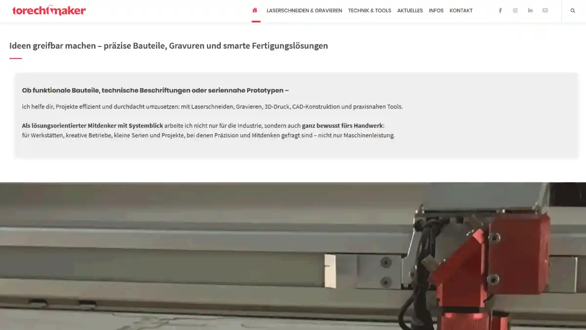 Screenshot Webseite torechtmaker
